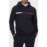 Tommy Hilfiger Hılfıger Chest Insert Hoody Erkek Mavi Kazak - Mw0mw37361