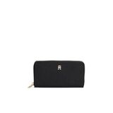 Tommy Hilfiger İkonik Büyük Boy Fermuarlı Naylon Cüzdan, Large, P60342S7061, SİYAH, kadın
