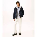 Tommy Hilfiger Ikonik Renk Bloklu Kapüşonlu Erkek Mavi Ceket MW0MW41082DW5