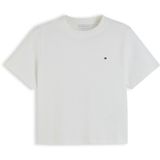 Tommy Hilfiger INTERLOCK BOXY C-NK SS TEE Kadın Beyaz T-Shirt - WW0WW49646