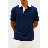 Tommy Hilfiger Jakarlı Pamuklu Regular Fit Kontrast Renkli Polo Yaka T Shirt Erkek POLO YAKA T SHİRT MW0MW42759 DCC