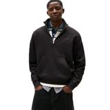 Tommy Hilfiger Jeans 90s Script Rib Fleece Erkek Siyah Sweatshirt