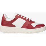 Tommy Hilfiger Jeans Cupsole Leather Kadın Kırmızı Spor Ayakkabı - XMO-Kırmızı