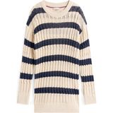 Tommy Hilfiger Kadın Bej Tommy Hilfiger Lınen Cable Ls C-Nk, 0AN Bej Kadın Kazak