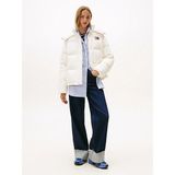 Tommy Hilfiger Kadın Beyaz Tjw Alaska Grid Kuş Tüyü Ceket Cepli M Özellikli Casual Stil
