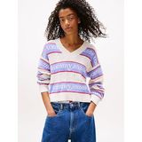 Tommy Hilfiger Kadın Beyaz Triko Kazak DW0DW21682, L