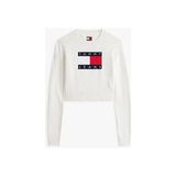 Tommy Hilfiger Kadın Beyaz Triko Kazak - XL
