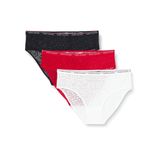 Tommy Hilfiger Kadın Bikini Külot, Çöl Gökyüzü/Beyaz/Birincil Kırmızı, L