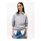 Tommy Hilfiger Kadın BXY Varsity Overdye Bisiklet Yaka Sweatshirt - Gri