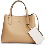 Tommy Hilfiger Kadın Çıkarılabilir Mini Askılı ve Cüzdanlı Th Monogram Logolu Bej Omuz Çantası AW0AW18722-RBL