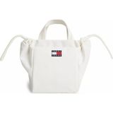 Tommy Hilfiger Kadın Çıkarılabilir Uzun Askılı Bayrak Logo Imzalı Fermuarlı Iç Cepli Beyaz Omuz Çantası AW0AW18770-YBI