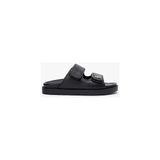 Tommy Hilfiger Kadın Double Strap Deri Sandalet - Siyah