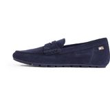 Tommy Hilfiger Kadın Driver Ayakkabı Flag Soft Suede Loafer Elegant, Mavi (Blue Space Blue), 37 EU