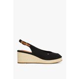 Tommy Hilfiger Kadın Flag Mid Wedge Espad Slingback Sandalet FW0FW08595BDS Siyah