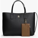 Tommy Hilfiger Kadın Icon Çıkarılabilir Cüzdan Detaylı Tote El Çantası - Siyah - Black