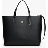 Tommy Hilfiger Kadın Icon Satchel Metal Logo Detaylı El ve Omuz Çantası - Siyah - Black