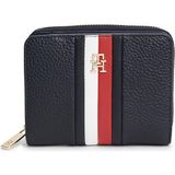 Tommy Hilfiger Kadın Ikonik Logo Şerit Desenli Banknot Bölmeli Fermuarlı Lacivert Cüzdan AW0AW19162-DW6