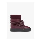 Tommy Hilfiger Kadın Kalın Bağcıklı Deri Düz Taban Çoraplı Kırmızı Bot & Bootie FW0FW09260-XI8