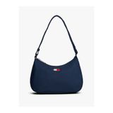 Tommy Hilfiger Kadın Kalın Kısa Kulp Deri Fermuar Kapama Mavi Omuz Çantası AW0AW17888-C1G