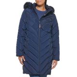 Tommy Hilfiger Kadın Kapüşonlu Mont, Lacivert, S Beden