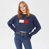 Tommy Hılfıger Kadın Kazak Dw0Dw14261-C87 - XL - Lacivert
