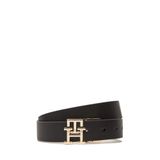 Tommy Hilfiger Kadın Kemer Aw0Aw17495Bds,Black/Classic Beige 75