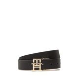 Tommy Hilfiger Kadın Kemer Aw0Aw17495Bds,Black/Classic Beige 80