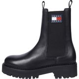 Tommy Hilfiger Kadın / Kız Marka Bayrak Logolu Chelsea Modeli Bağcıksız Siyah Bot & Bootie EN0EN02629-BDS