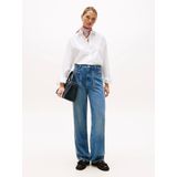 Tommy Hilfiger Kadın Klasik Poplin Rahat Kesim Beyaz Gömlek WW0WW45892YCF