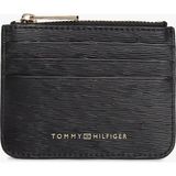 Tommy Hilfiger Kadın Logo Desenli Fermuar Bölmeli Siyah Cüzdan AW0AW18486-BDS
