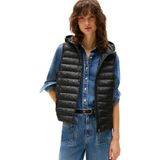 TOMMY HILFIGER Kadın LW PADDED GLOBAL STRIPE VEST Yelek Black XL