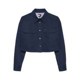 Tommy Hilfiger Kadın Marka Logolu Günlük Kullanıma Uygun Lacivert Gömlek