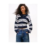 Tommy Hilfiger Kadın Mavi Triko Kazak