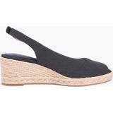 Tommy Hilfiger Kadın Mid Wedge Espadrille Slingback Sandalet FW0FW09228BDS - Siyah