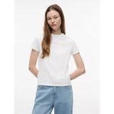 Tommy Hilfiger Kadın Normal Kalıp Yuvarlak Yakalı Logo Imzalı Pamuklu Kısa Kollu Beyaz T-Shirt DW0DW22905-YBL
