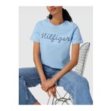 Tommy Hilfiger Kadın Pamuklu Yuvarlak Yaka Marka Logolu T-Shirt