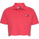 Tommy Hilfiger Kadın Pembe Tommy Hilfiger Tjw Crp Badge Ss Pol, Xı2 Pembe Kadın T-Shirt & Polo - 2XS - 18-Pembe