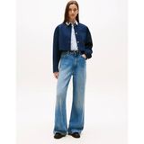 Tommy Hilfiger Kadın Punto Kumaş Kısa Mavi Blazer Ceket WW0WW46519C1G - 38