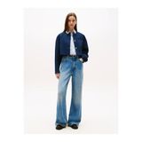 Tommy Hilfiger Kadın Punto Kumaş Kısa Mavi Blazer Ceket WW0WW46519C1G