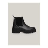 Tommy Hilfiger Kadın Rahat Taban Deri Düz Taban Siyah Bot & Bootie -BDS FW0FW08448