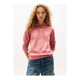 Tommy Hilfiger Kadın Regular Fit Kapüşonlu Logolu Sweatshirt - Toz Pembe