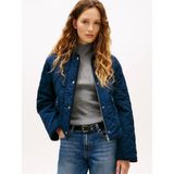Tommy Hilfiger Kadın Regular Fit Su Geçirmez Kapitone Desenli Uzun Kollu Lacivert Ceket WW0WW47998-C1G - XL