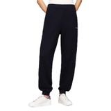TOMMY HILFIGER Kadın Regular Fit, Yüksek Bel, Lastikli Paça, Jogger Pantolon, Lacivert, M
