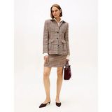 Tommy Hilfiger Kadın Seansonal Texture Mini Etek - Gri - 36