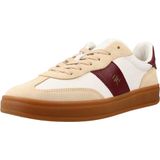 Tommy Hilfiger Kadın Spor Ayakkabı, TH Premium Heritage Sneaker, Trench/Velvet Maroon, 39 Beden