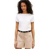 Tommy Hilfiger Kadın S/S tişört, Beyaz (Ecru), M