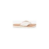 Tommy Hilfiger Kadın Th Footbed Summer Deri Sandalet - Krem