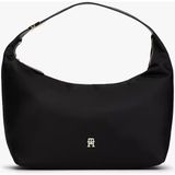 Tommy Hilfiger Kadın Th Go Hobo Metal Toka Detaylı Omuz Çantası - Siyah - Black