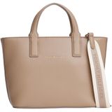Tommy Hilfiger Kadın Th Logotape Mini Tote El Çanta - Açık Kahverengi, Coastal Taupe