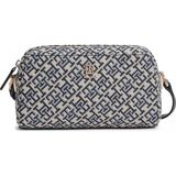 Tommy Hilfiger Kadın Th Monogram Desenli Fermuarlı Lacivert Omuz Çantası AW0AW18864-0GY